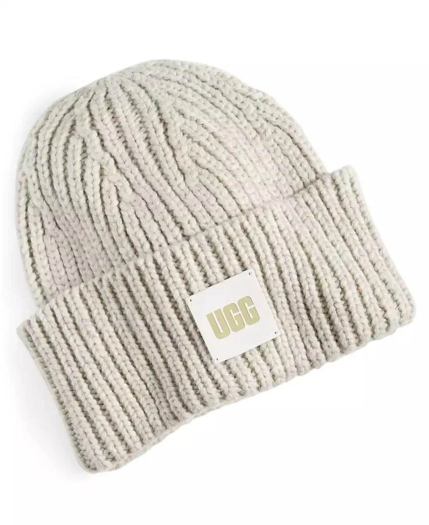 商品UGG|Women's Chunky Rib-Knit Logo-Patch Beanie,价格¥344,第1张图片