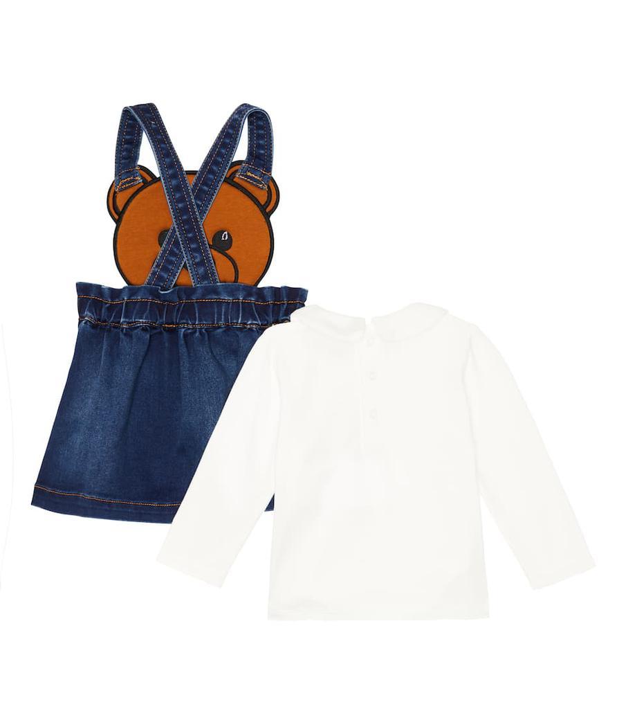 商品Moschino|婴幼儿 — 针织上衣与牛仔无袖连衣裙,价格¥1137,第6张图片详细描述