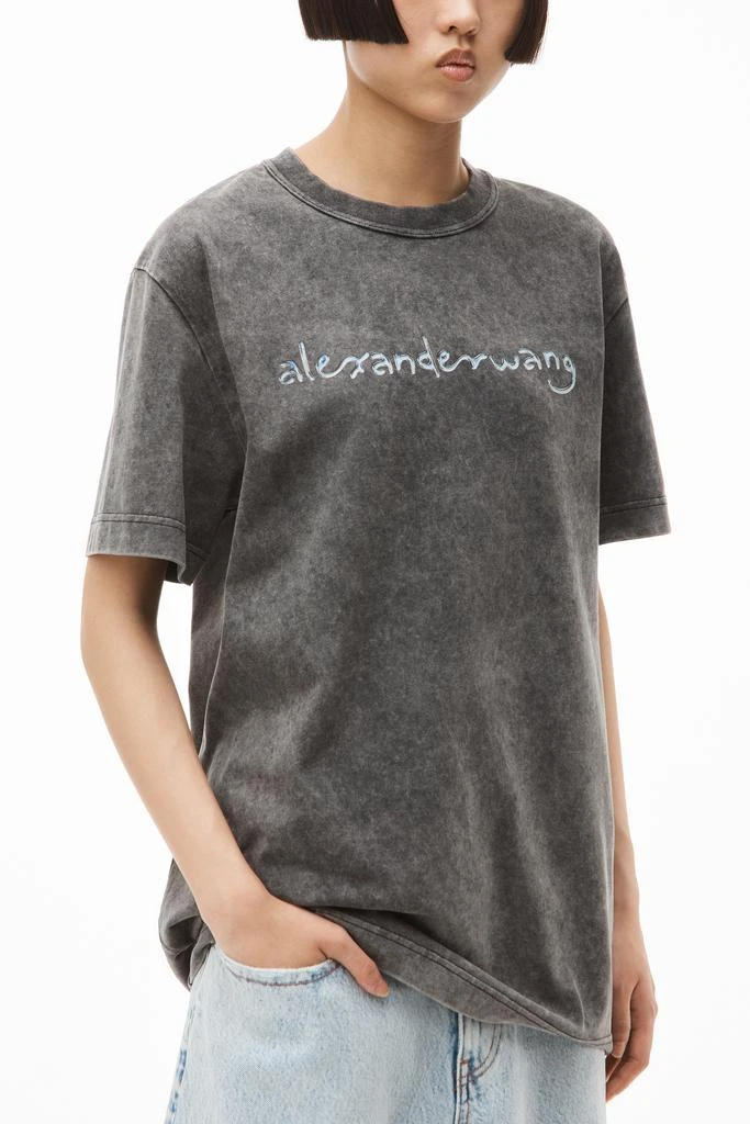 商品Alexander Wang|CHROME GRAPHIC TEE IN COMPACT JERSEY,价格¥1675,第4张图片详细描述
