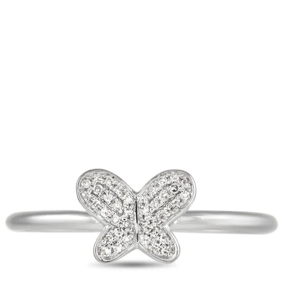 商品LB Exclusive|14K White Gold 0.08 ct Diamond Butterfly Ring,价格¥2343,第3张图片详细描述