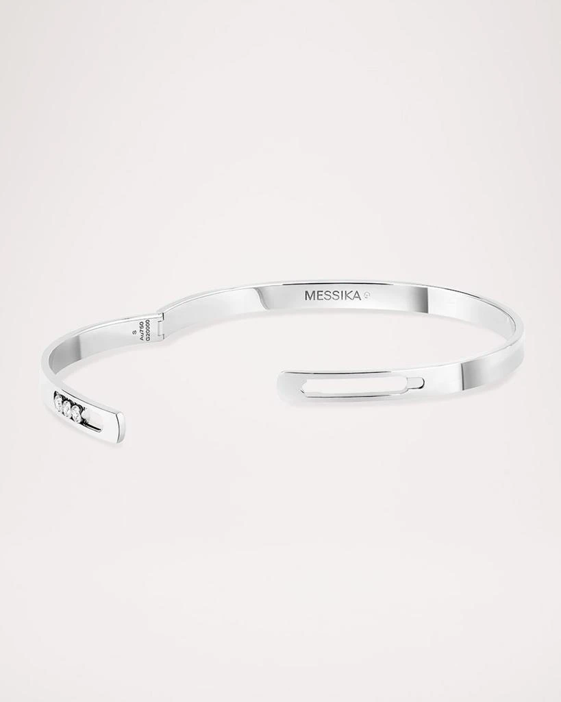 商品Messika|MOVE NOA 18K WHITE GOLD 3-DIAMOND BANGLE,价格¥53873,第5张图片详细描述