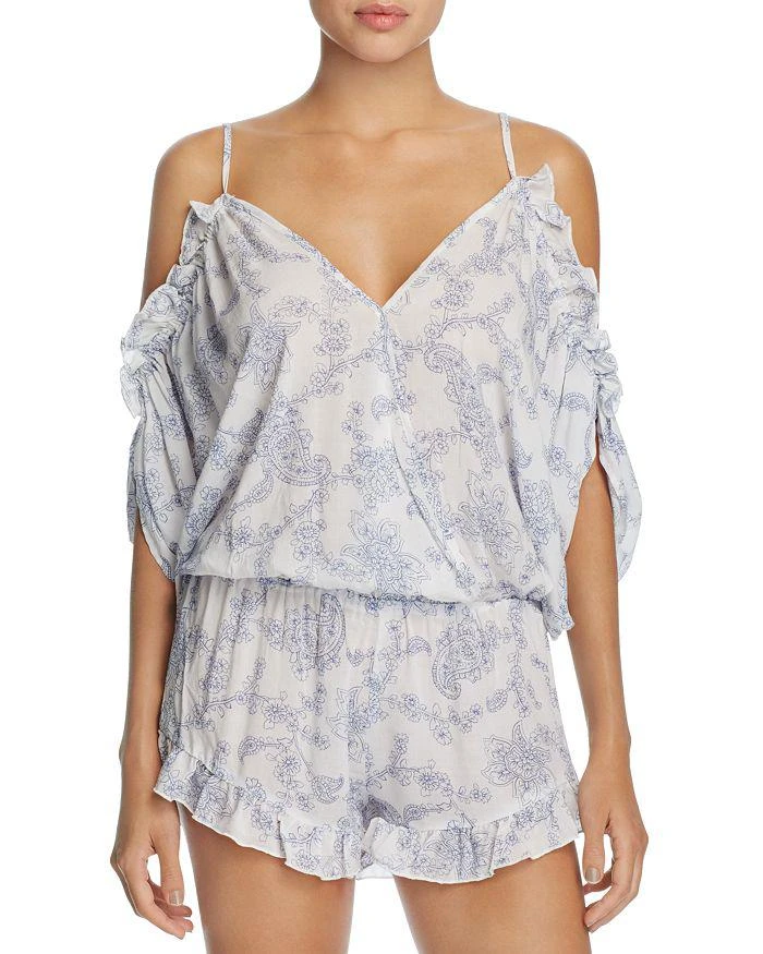商品Surf Gypsy|Paisley Cold Shoulder Romper Swim Cover-Up,价格¥661,第1张图片
