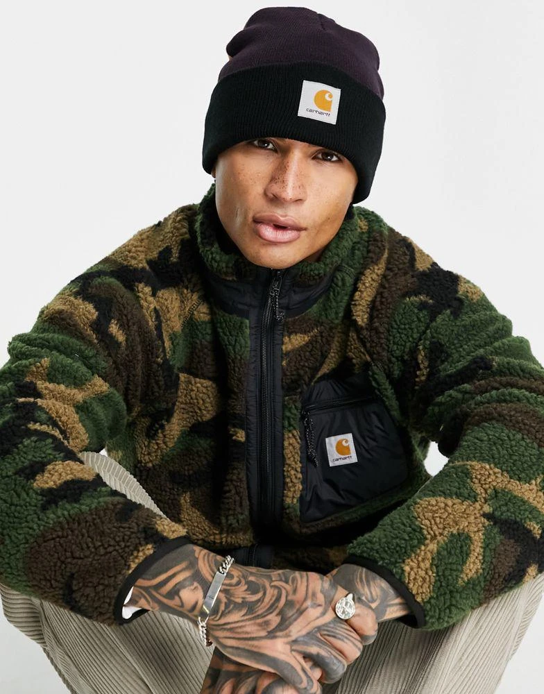 商品Carhartt|Carhartt WIP triple beanie in multi,价格¥207,第1张图片