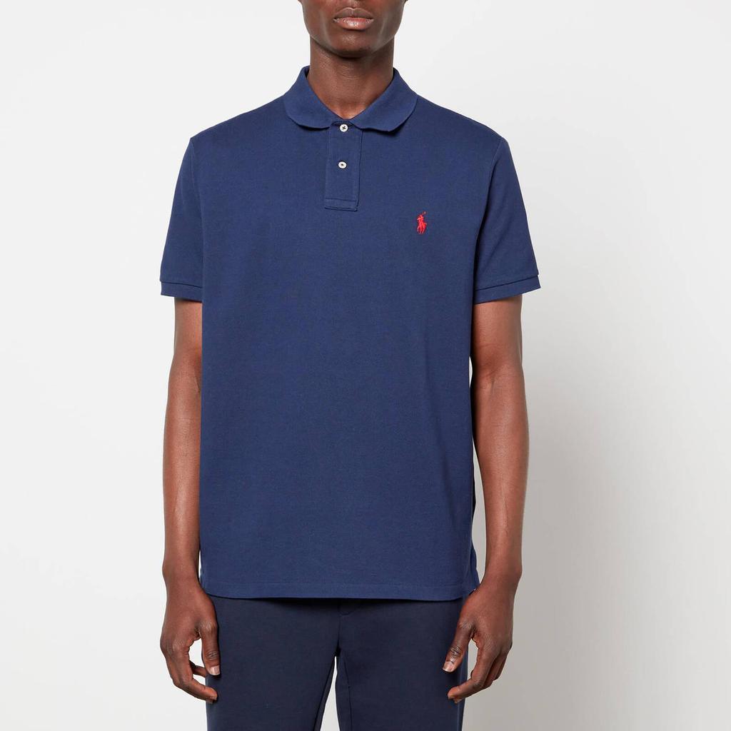 商品Ralph Lauren|Polo Ralph Lauren Men's Custom Slim Fit Mesh Polo Shirt - Newport Navy,价格¥774,第1张图片