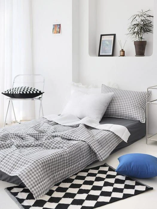 商品BELLELIFE|Gingham Check  Seersucker Comforter,价格¥1386,第4张图片详细描述
