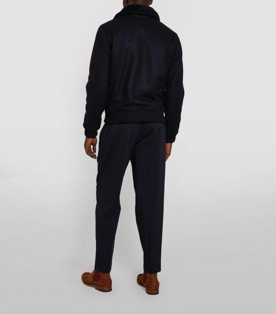 商品Sandro|Shearling Collar Aviator Jacket,价格¥6320,第3张图片详细描述