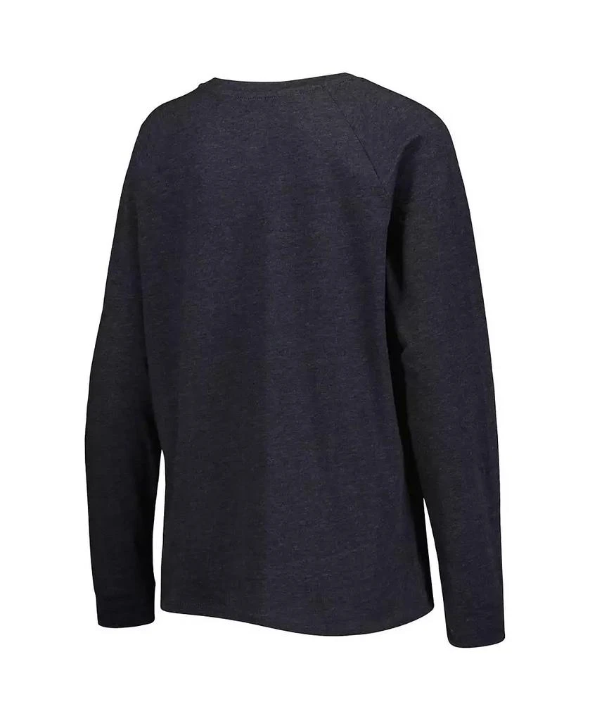 商品Concepts Sport|Women's Heather Black, Heather Purple Phoenix Suns Team Raglan Long Sleeve T-shirt and Shorts Sleep Set,价格¥411,第2张图片详细描述