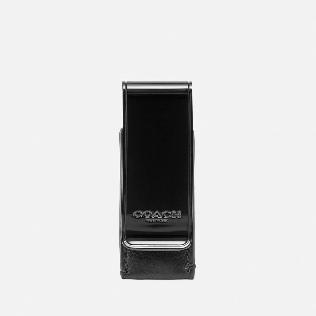 商品Coach|Coach Leather and Metal Money Clip,价格¥532,第1张图片