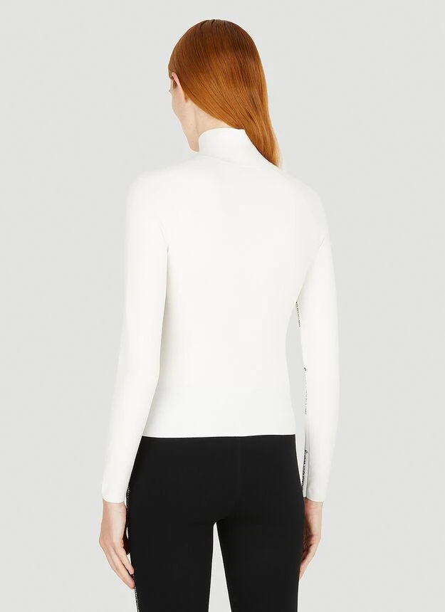 商品Alexander Wang|Jacquard Logo Zip Top in White,价格¥1415,第4张图片详细描述