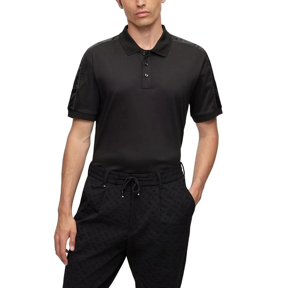 商品Hugo Boss|Men's Structured-Trim Polo Shirt,价格¥1109,第1张图片