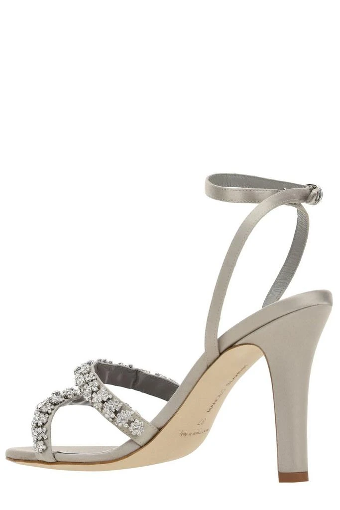 商品Manolo Blahnik|Manolo Blahnik Vedada Satin Embellished Sandals,价格¥7759,第3张图片详细描述