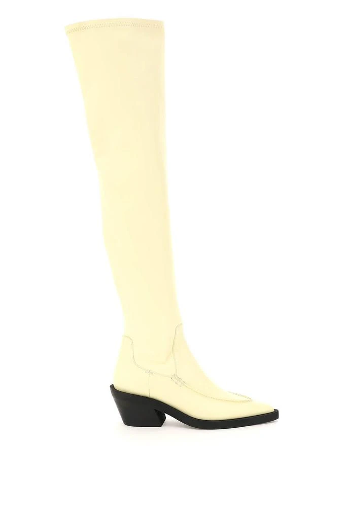 商品Khaite|Khaite charleston over-the-knee leather boots,价格¥7881,第1张图片