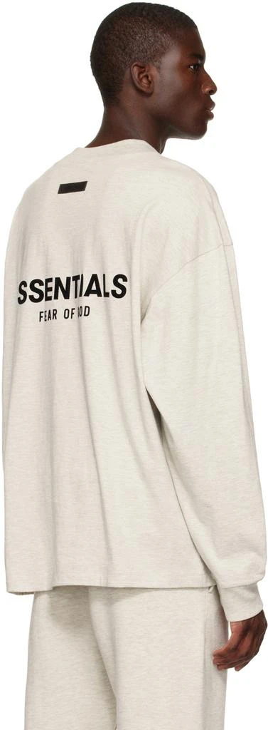 商品Essentials|灰白色棉质长袖 T 恤,价格¥421,第3张图片详细描述