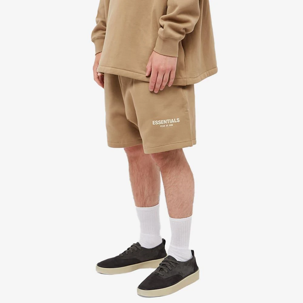 商品Essentials|Fear of God ESSENTIALS Logo Sweat Short - Oak,价格¥595,第2张图片详细描述