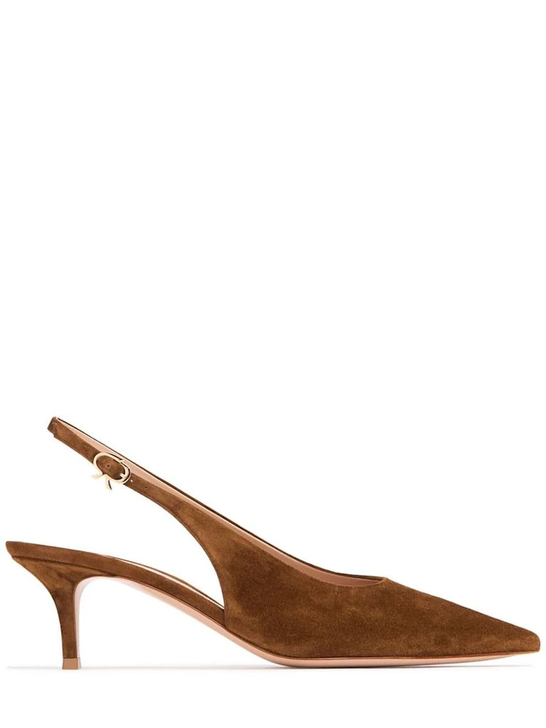 商品Gianvito Rossi|55毫米Robbie麂皮裸跟鞋,价格¥6796,第1张图片