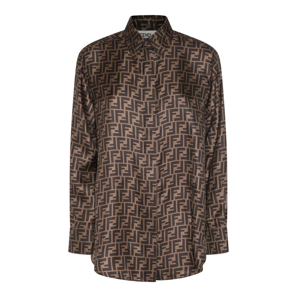 Fendi All-Over FF Jacquard Long-Sleeved Shirt – On Sale Now with