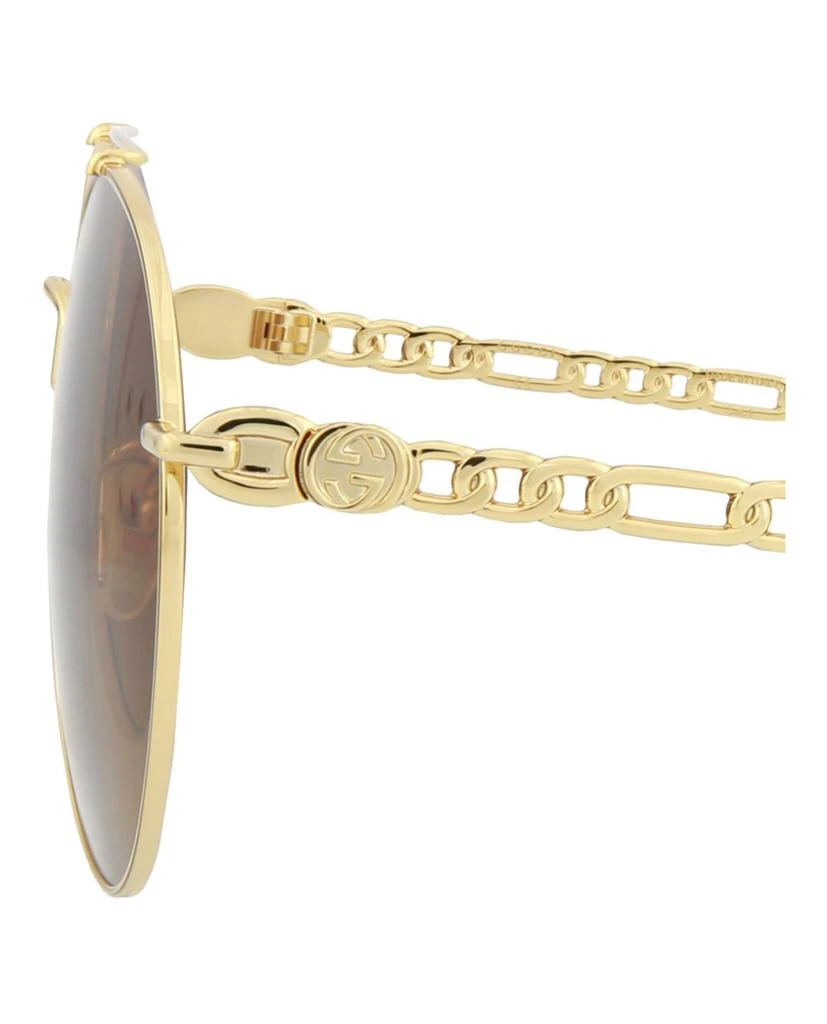 商品Gucci|Round/Oval-Frame Metal Sunglasses,价格¥1846,第4张图片详细描述