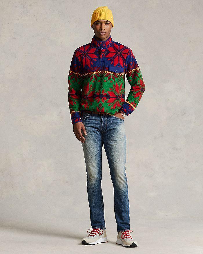 商品Ralph Lauren|Fleece Geo-Print Half-Snap Mock Neck Sweatshirt,价格¥1234,第4张图片详细描述