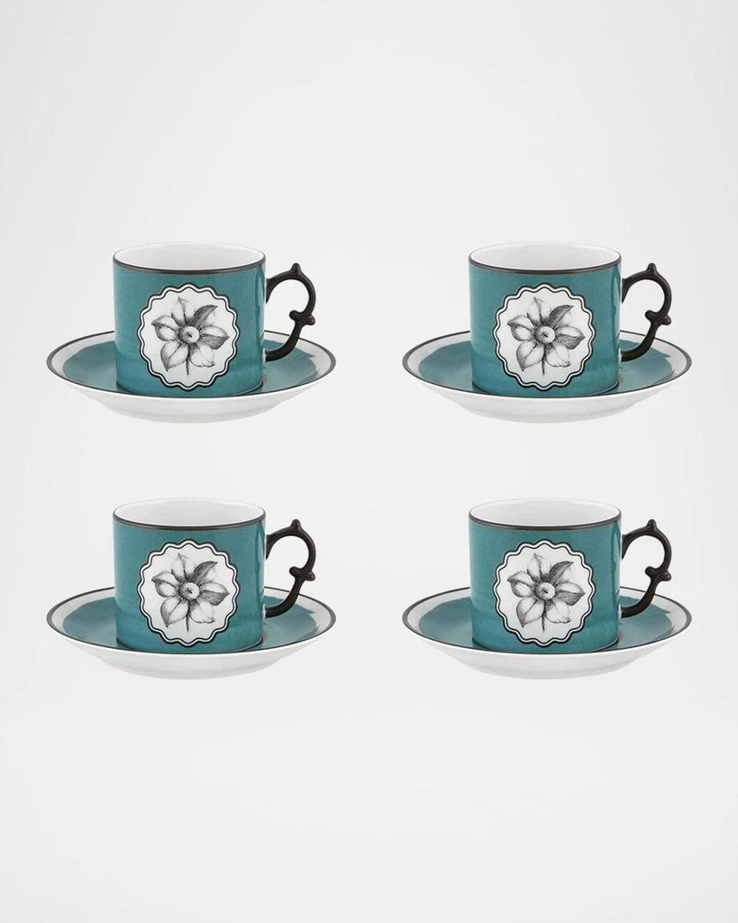 商品Christian Lacroix|Herbariae Tea Cups & Saucers, Set of 4,价格¥2977,第1张图片