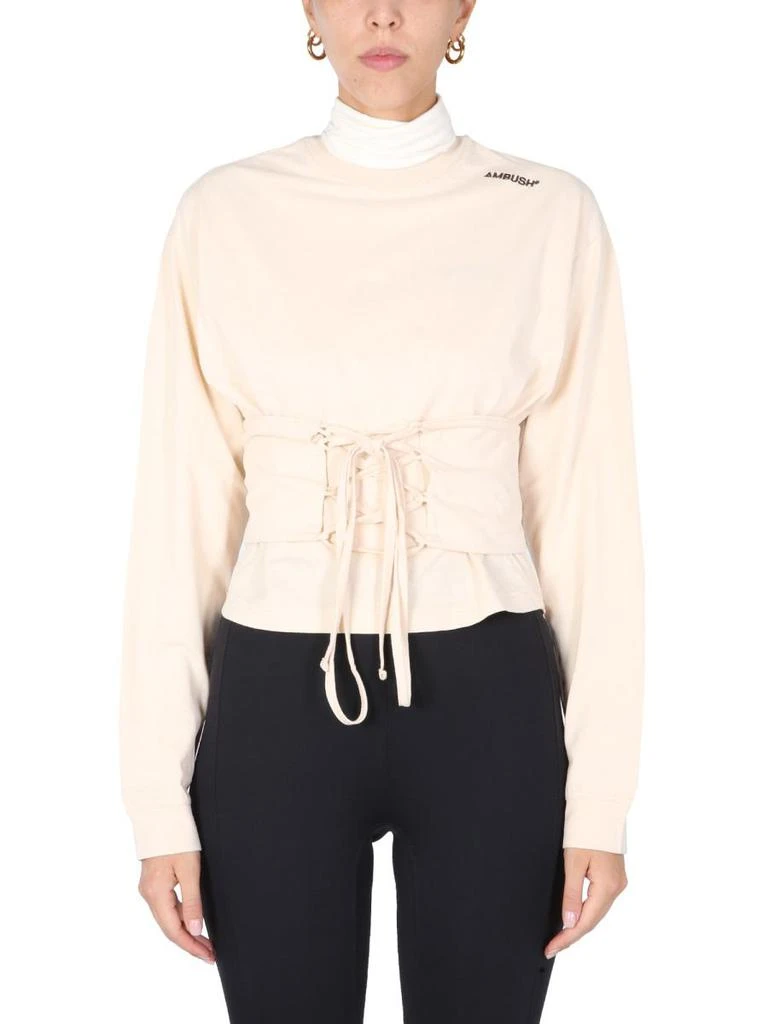 商品Ambush|AMBUSH T-SHIRT WITH CORSET BELT,价格¥1691,第1张图片