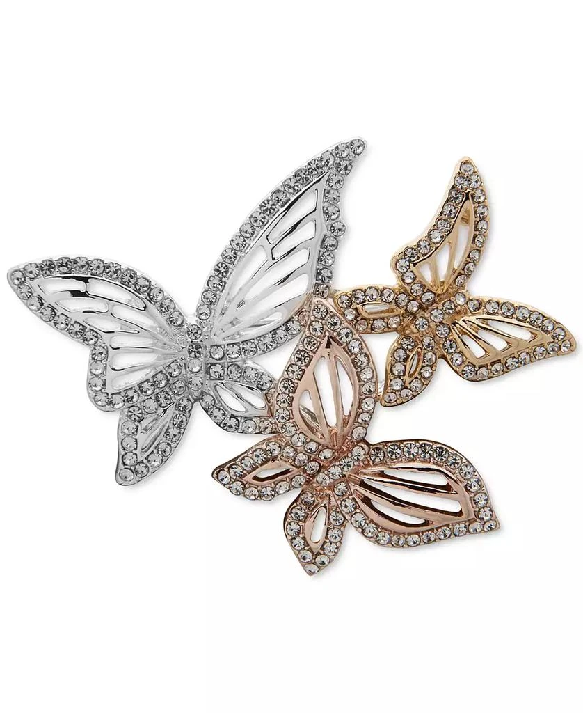 商品Anne Klein|Tri-Tone Pavé Butterfly Trio Pin,价格¥127,第1张图片