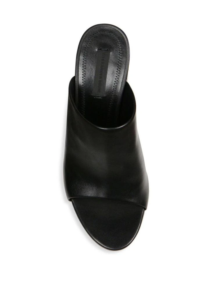 商品Alexander Wang|Alexander Wang - Avery Leather Block Heeled Mules,价格¥2889,第4张图片详细描述