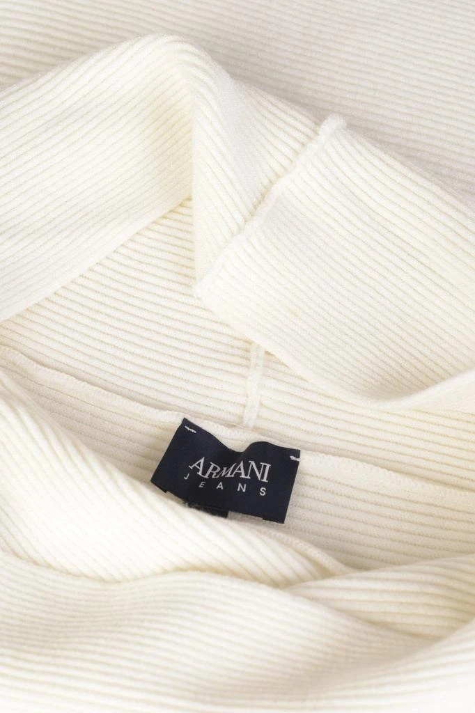 商品Armani|Jeans Women's Ribbed Pullover Cream,价格¥878,第3张图片详细描述