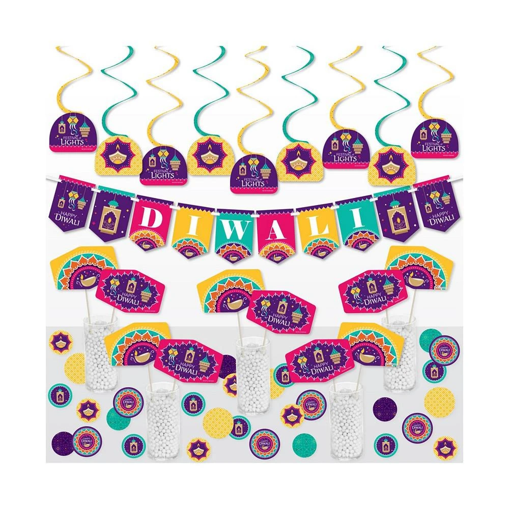 商品Big Dot of Happiness|Happy Diwali - Festival of Lights Party Supplies Decoration Kit - Decor Galore Party Pack - 51 Pieces,价格¥224,第1张图片