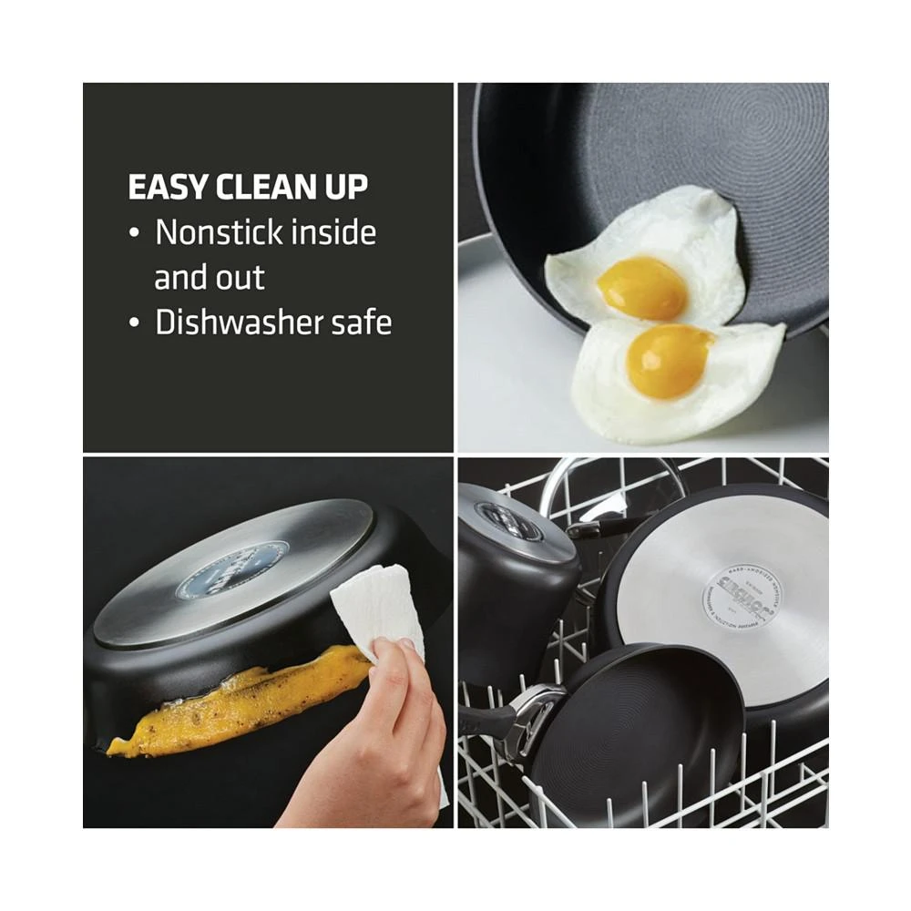 Symmetry Hard-Anodized Nonstick Weeknight Cookware Induction Pots and Pans Set, 4-Piece, Black 商品