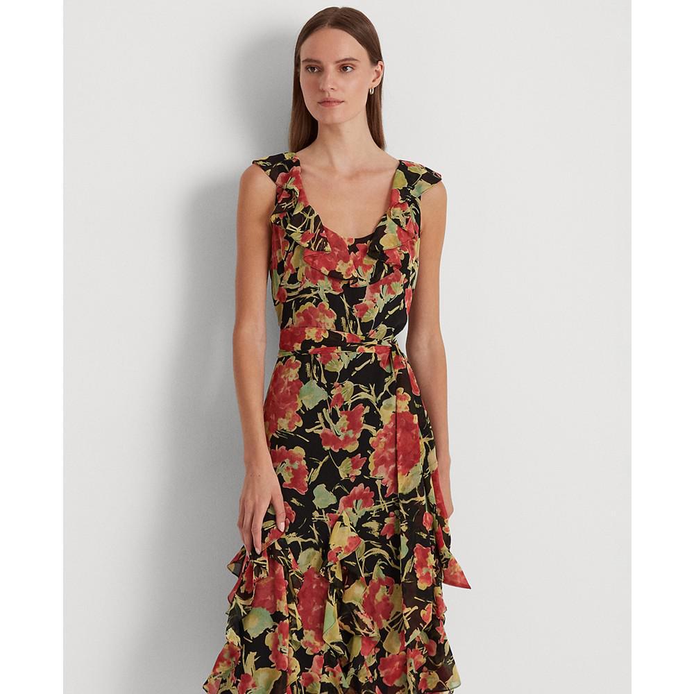 商品Ralph Lauren|Petite Sleeveless A-Line Floral Dress,价格¥1081,第6张图片详细描述