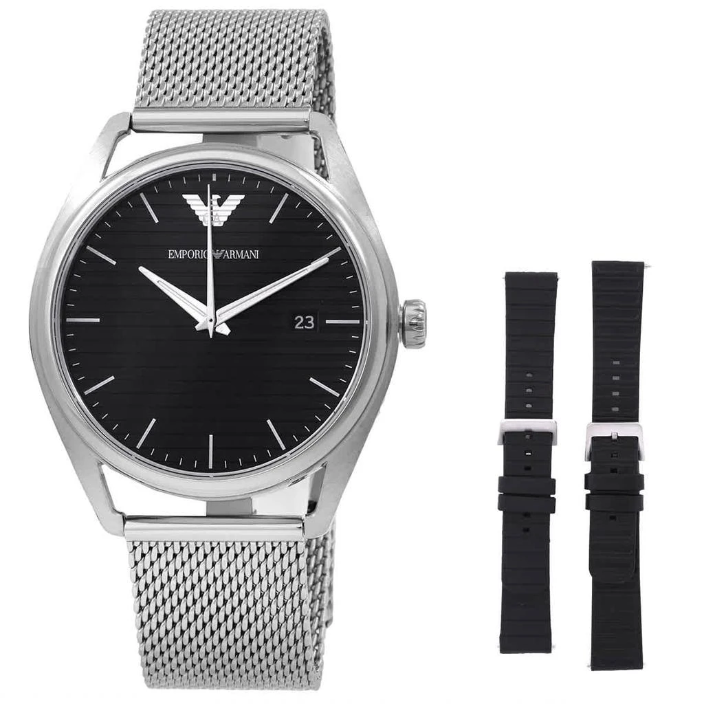 商品Emporio Armani|Emporio Armani Matteo Quartz Black Dial Mens Watch AR80055,价格¥841,第1张图片