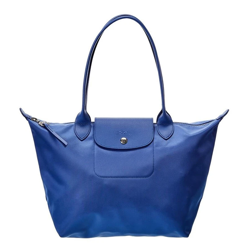 商品Longchamp|LONGCHAMP 女士宝蓝色尼龙小号手提单肩包 2605598234,价格¥785,第1张图片