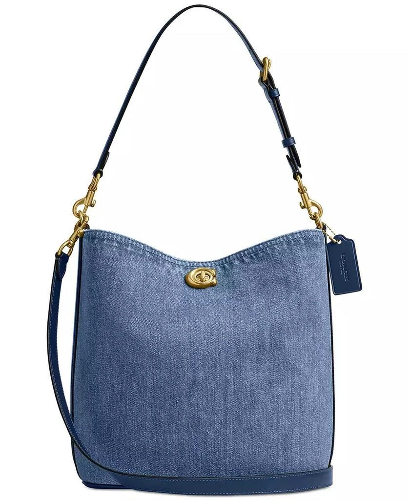 商品Coach|Willow Soft Small Denim Bucket Bag,价格¥4337,第1张图片
