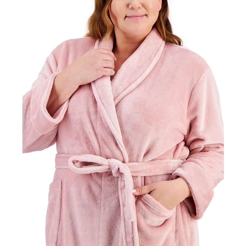 商品Charter Club|Plus Size Plush Knit Shine Robe, Created for Macy's,价格¥156,第3张图片详细描述