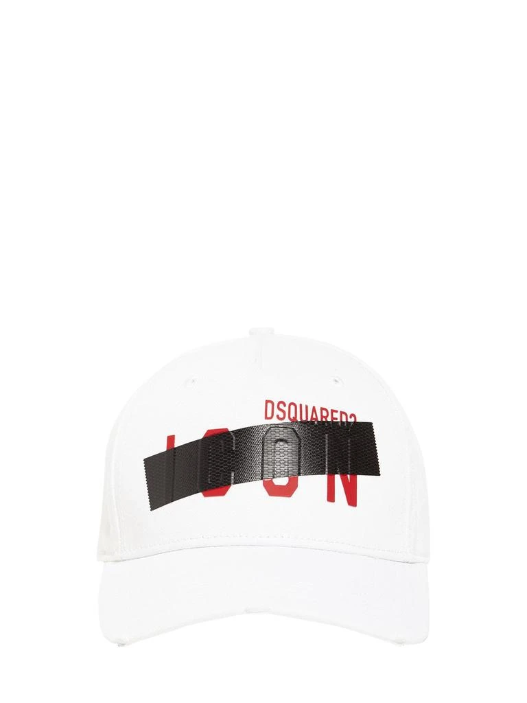 商品DSQUARED2|Icon Taped Cotton Gabardine Cap,价格¥1595,第1张图片