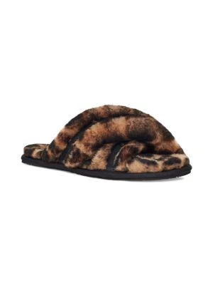 商品UGG|Scuffita Panther Print Dyed Sheepskin Slippers,价格¥416,第2张图片详细描述