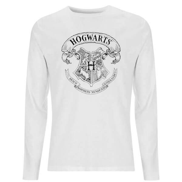 Harry Potter Hogwarts Crest Unisex Long Sleeve T-Shirt - White商品第1张图片规格展示