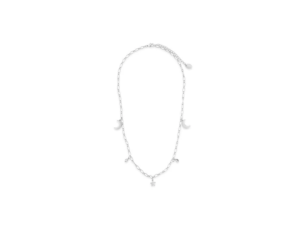 商品Sterling Forever|Sparkling CZ, Star & Moon Chain Necklace,价格¥494,第4张图片详细描述