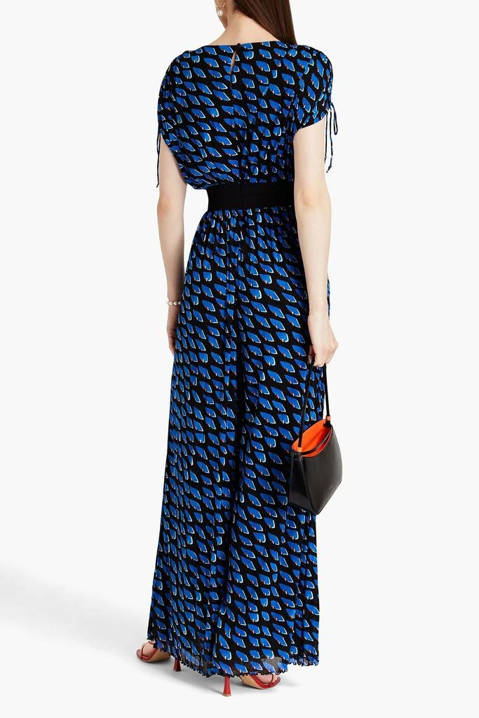 商品Diane von Furstenberg|Andra printed stretch-mesh wide-leg jumpsuit,价格¥1353,第3张图片详细描述