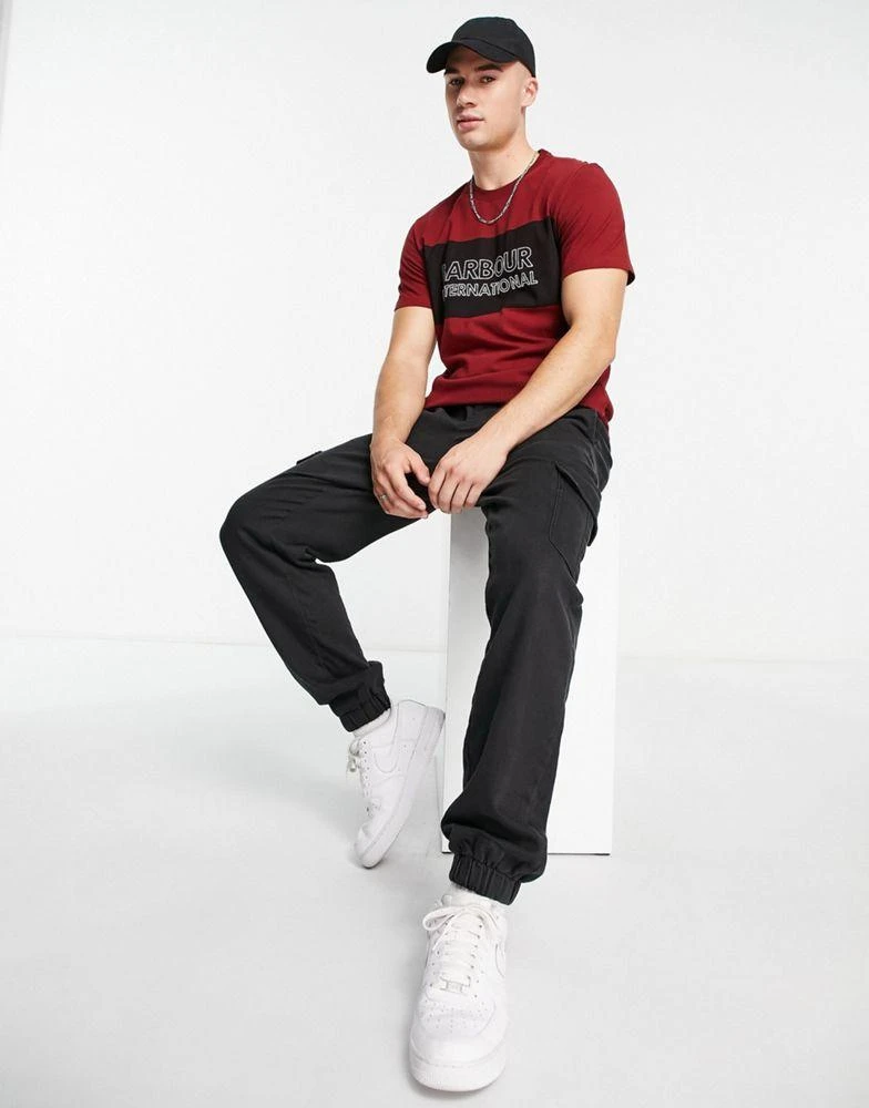 商品Barbour|Barbour International Panel logo t-shirt in red,价格¥163,第3张图片详细描述