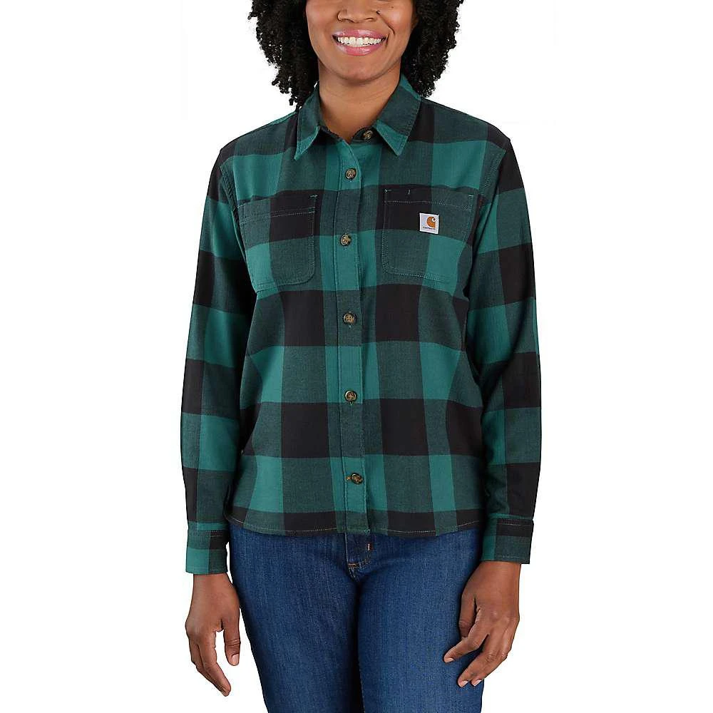 商品Carhartt|Carhartt Women's Rugged Flex Loose Fit Midweight Flannel LS Plaid Shirt,价格¥273,第4张图片详细描述