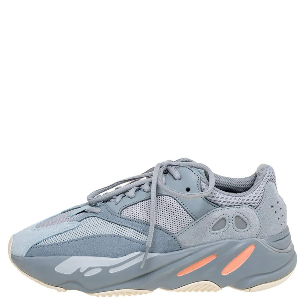 商品YEEZY|Yeezy x Adidas Grey/Blue Leather And Suede Boost 700 Inertia Sneakers Size 41 1/3,价格¥1872,第2张图片详细描述
