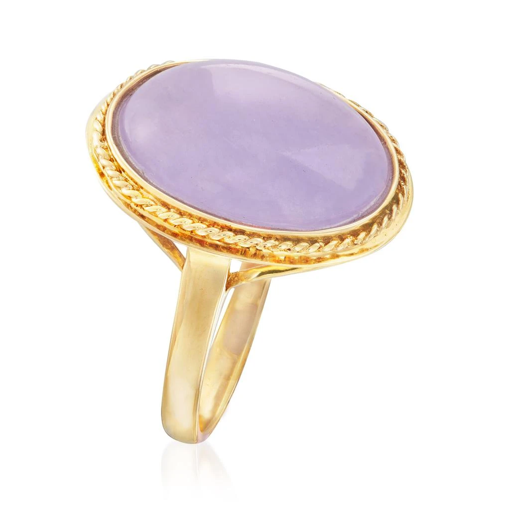 商品Ross-Simons|Lavender Jade Ring in 14kt Yellow Gold,价格¥4192,第3张图片详细描述