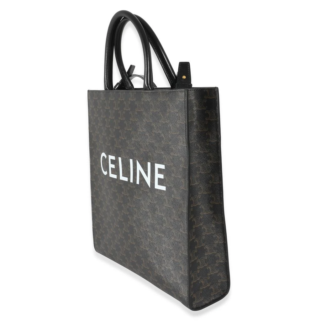 商品[二手商品] Celine|Celine Black Triomphe Canvas Medium Vertical Cabas Tote,价格¥12611,第3张图片详细描述