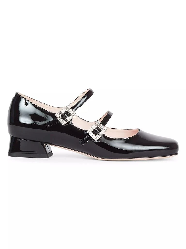 商品Roger Vivier|Mini Tres Vivier 25MM Leather Mary Janes,价格¥10887,第1张图片