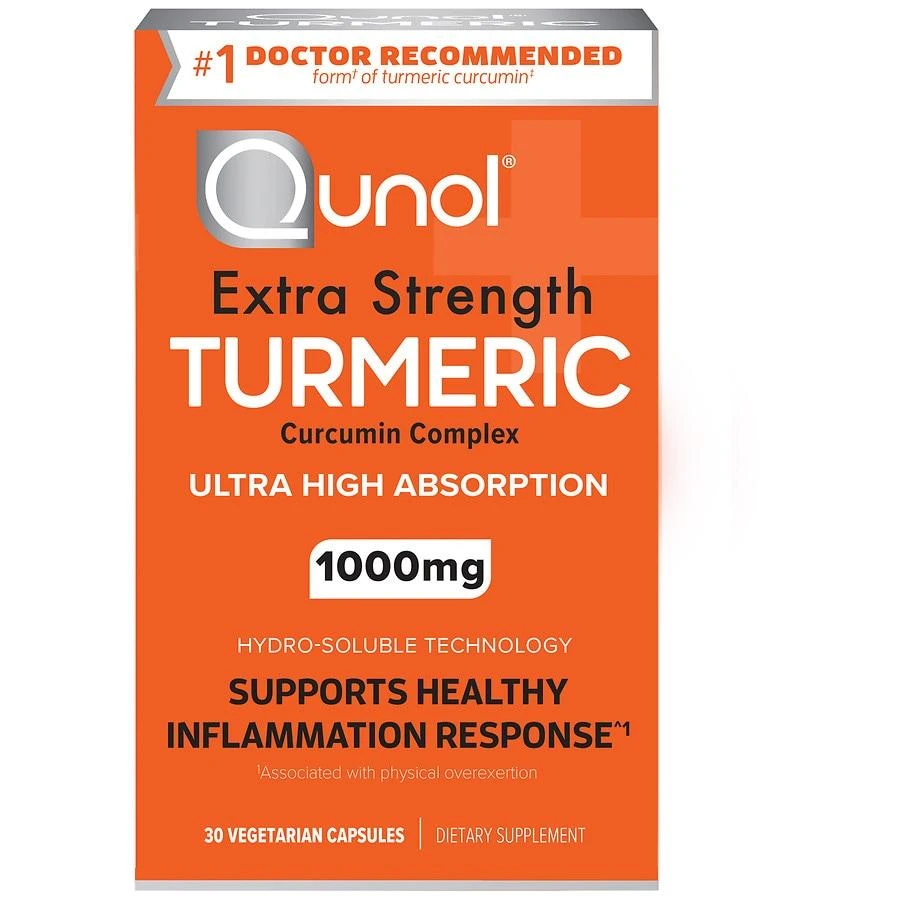 商品Qunol|Extra Strength Turmeric 1000 mg Vegetarian Capsules,价格¥204,第1张图片