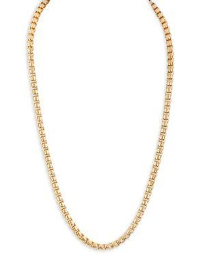 商品Esquire Men's Jewelry|14K Goldplated Sterling Silver Box Chain Necklace,价格¥2851,第1张图片