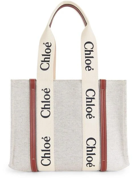 商品Chloé|寇依Woody系列帆布托特包 中号,价格¥9760,第1张图片