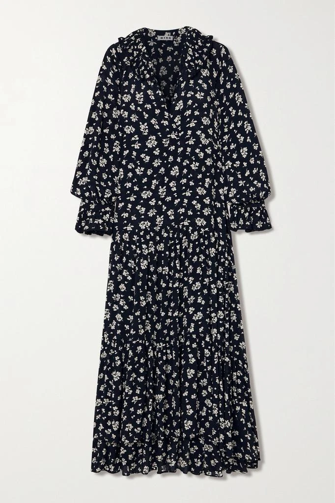 商品Rixo|Mali 花卉印花双绉中长连衣裙,价格¥2864,第1张图片