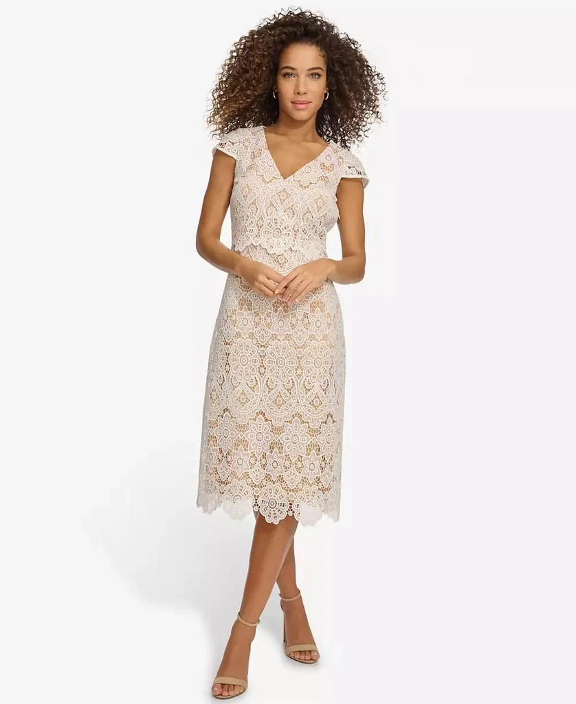 商品Kensie|Women's Floral-Lace A-Line Dress,价格¥1142,第1张图片